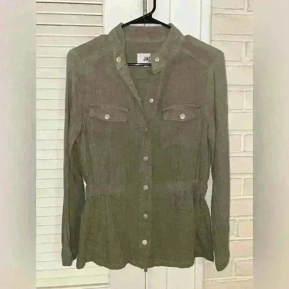 Jack by BB Dakota Shirt Jacket Shacket Army Green size small - Picture 1 of 5